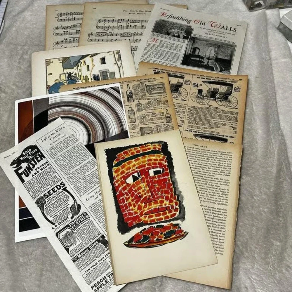 50+ piece Ephemera Lot 12 Collage Crafting Junk Journals Scrapbooking